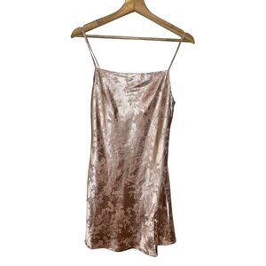 Y2K Princess Polly Satin Floral Jacquard Mini Slip Dress Women size 2